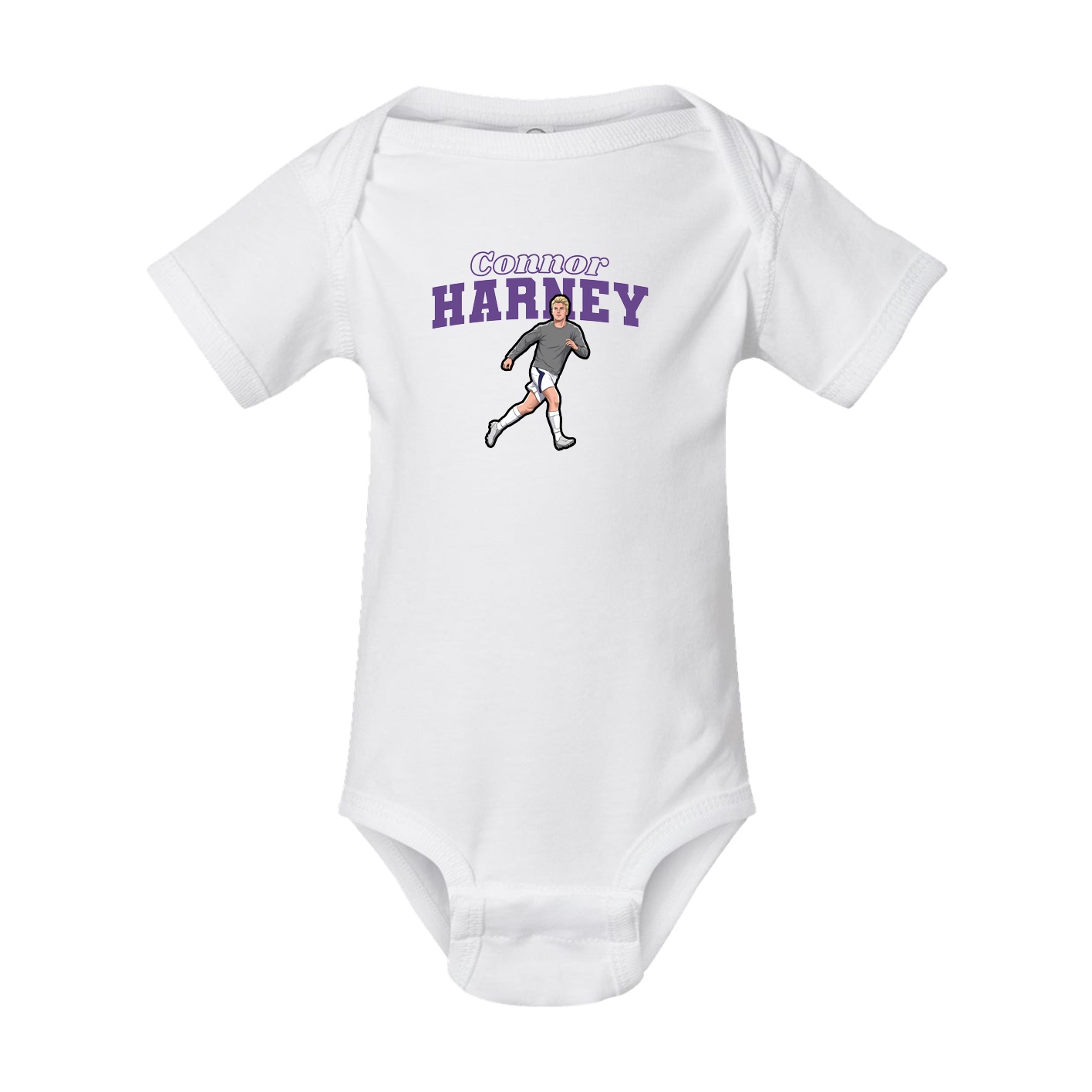 Baby Onesie — Name Arch in White