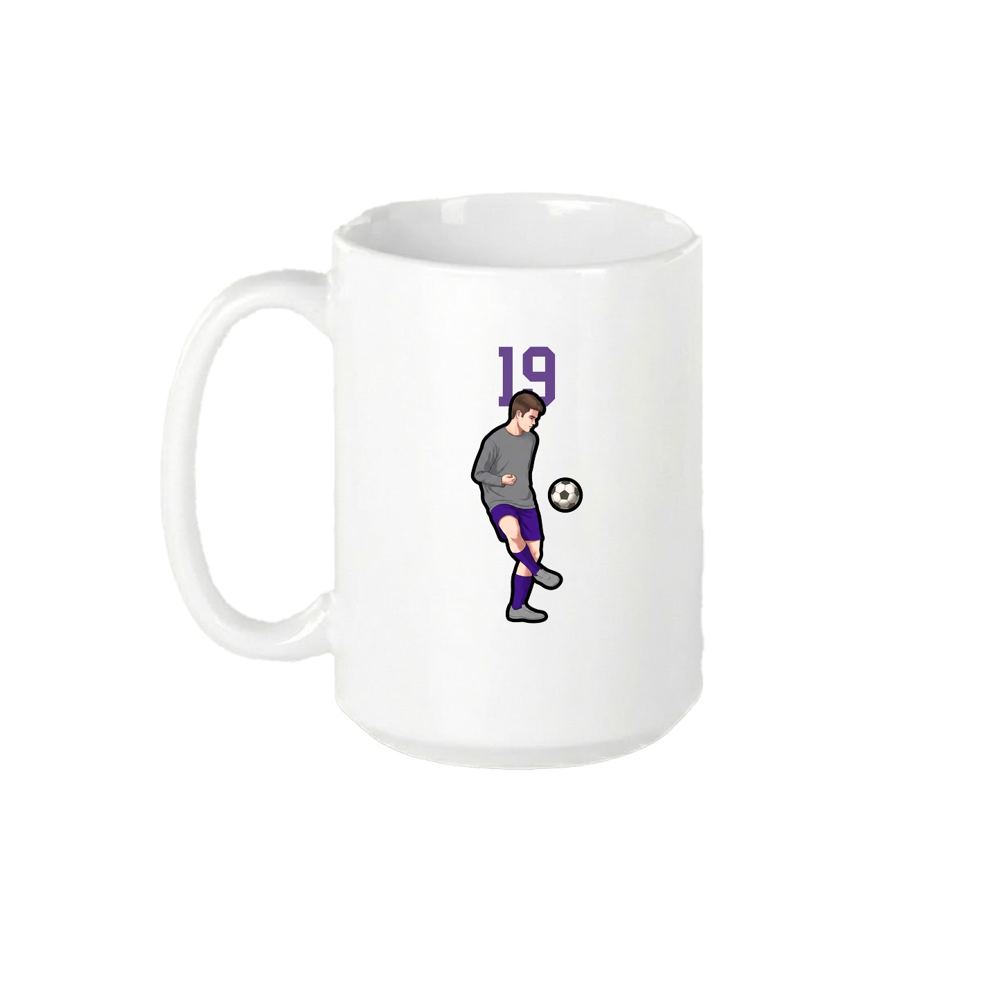15oz Coffee Mug — Number Top in White