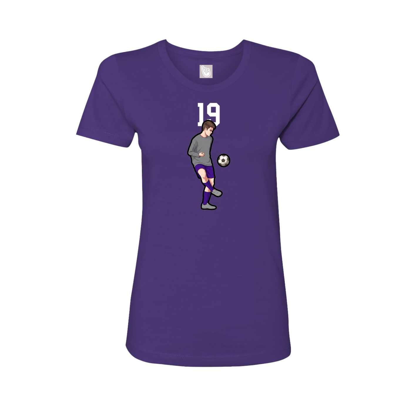 Fitted Women's Tee — Number Top in Purple