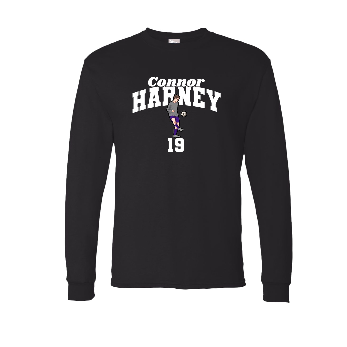 Long Sleeve Tee — Signature Arch in Black