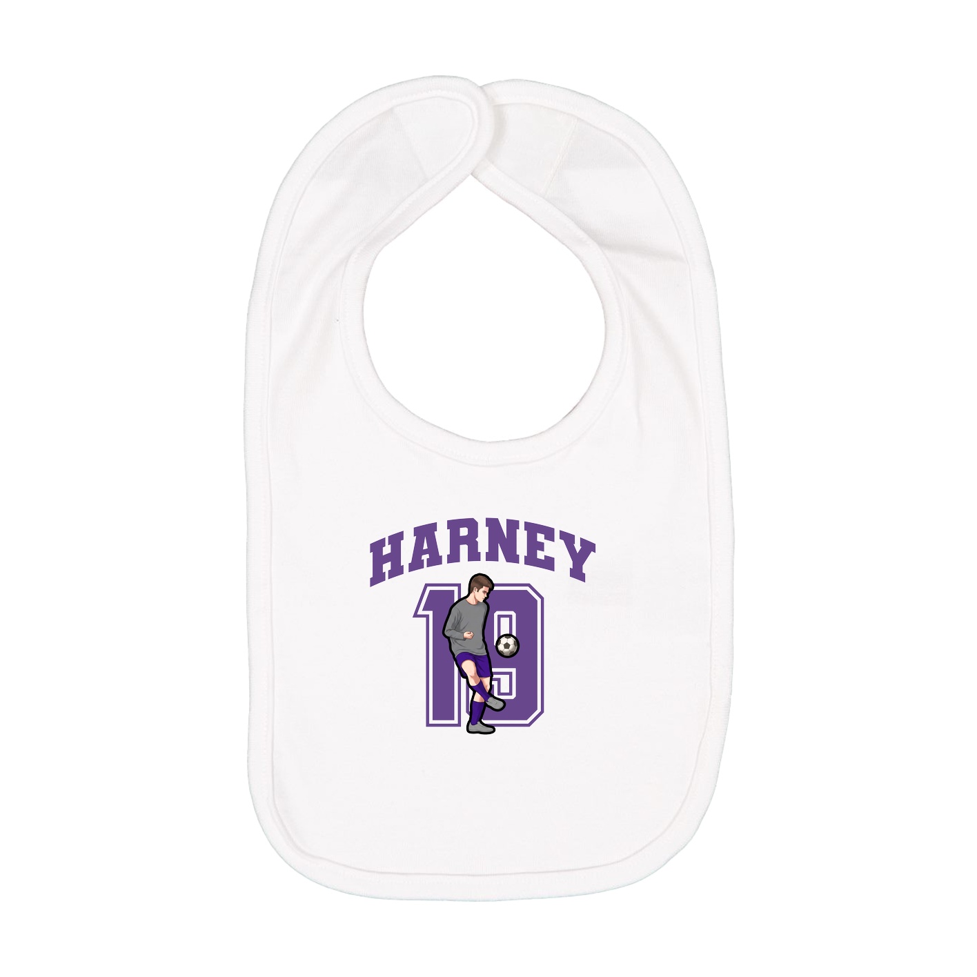 Infant Bib — Number in White