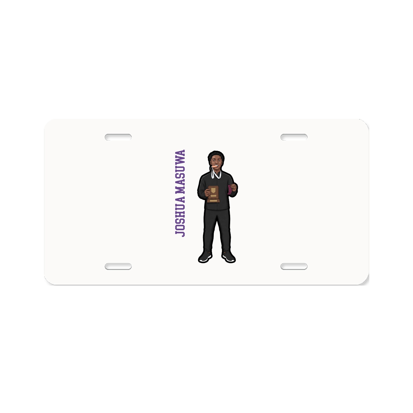 License Plate — Name Vertical in Classic