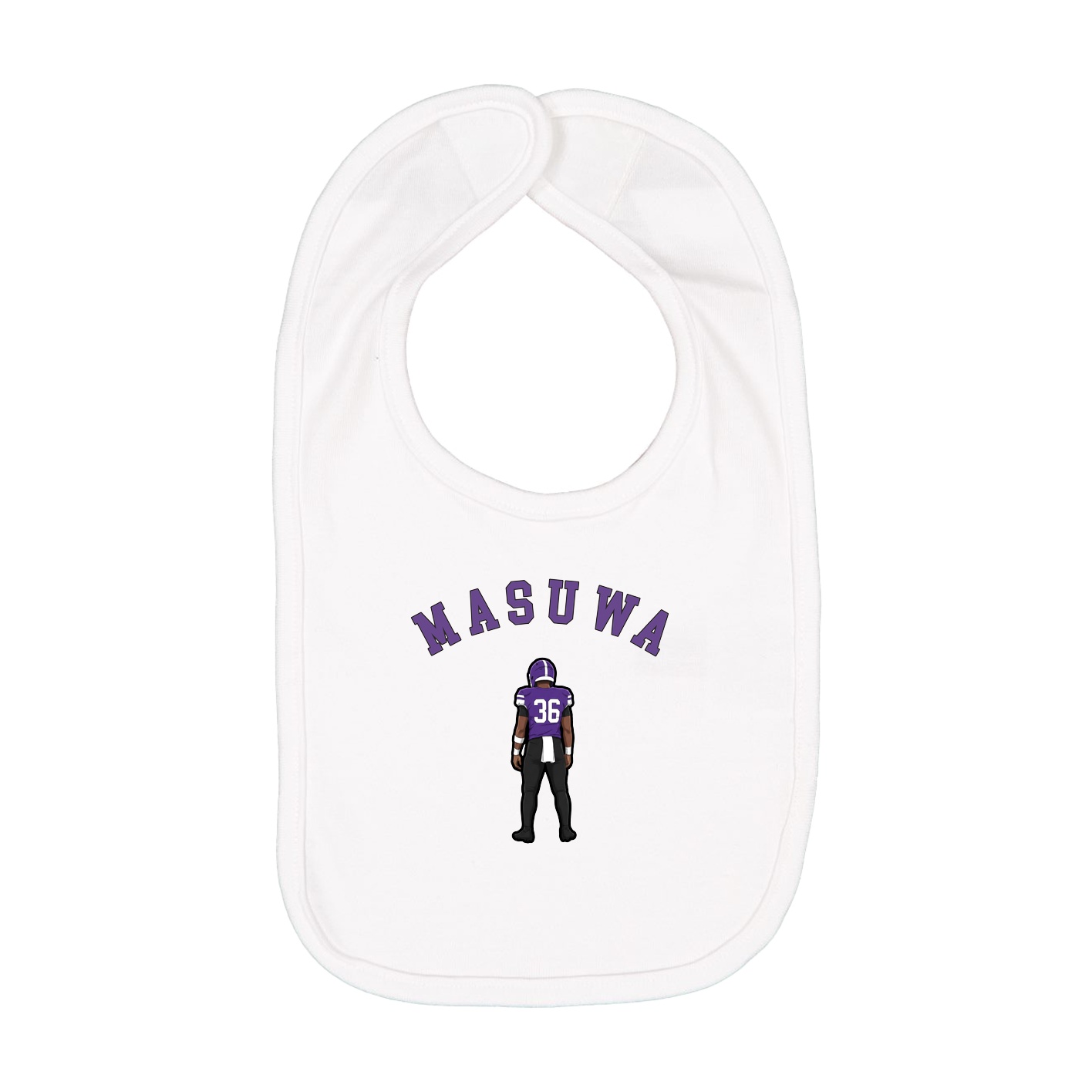 Infant Bib — Shirsey Arch in White