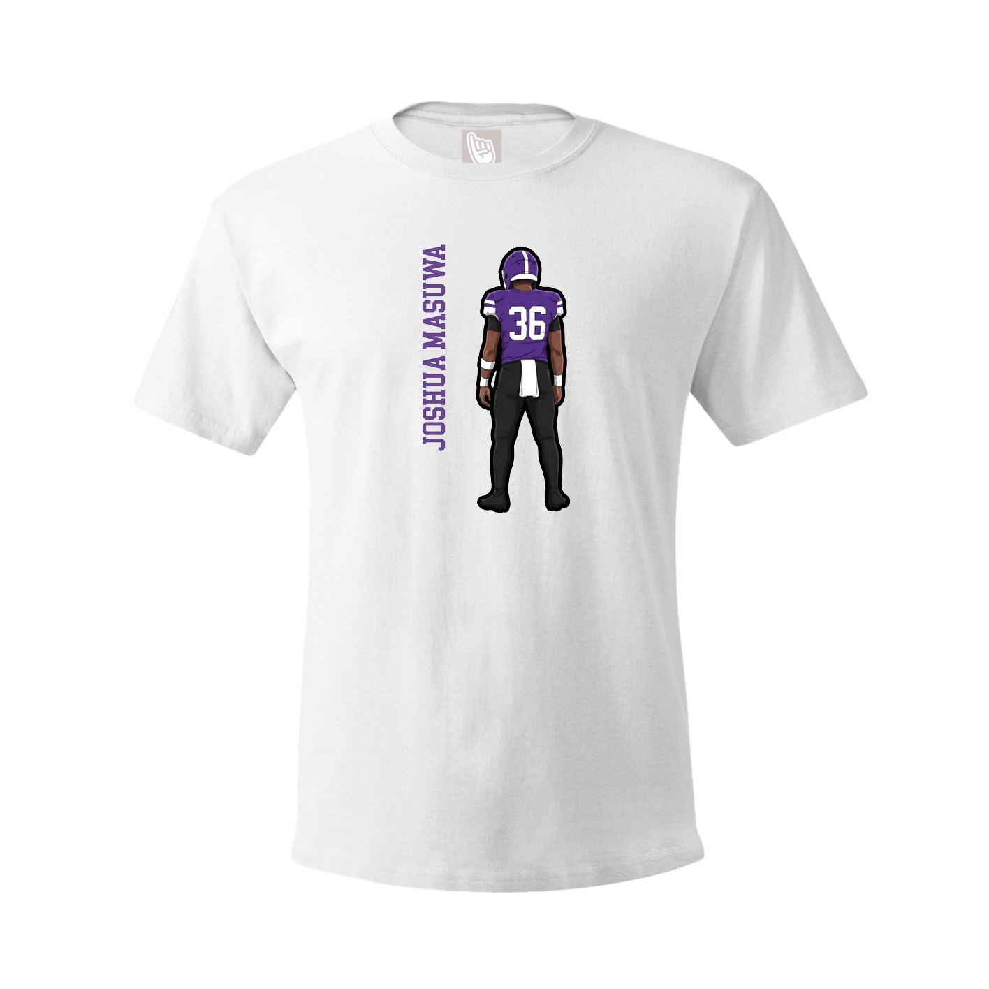 Tee — Name Vertical in White