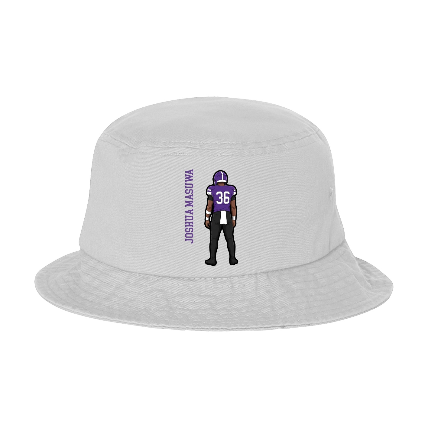 Bucket Cap — Name Vertical in White