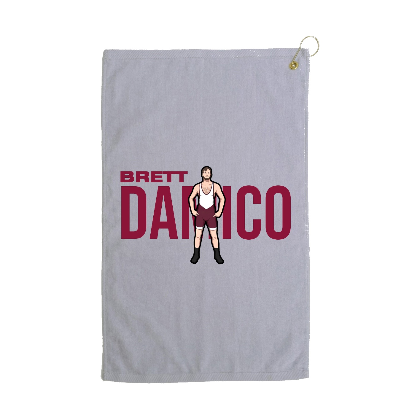 Golf Towel — Player Name in Grey