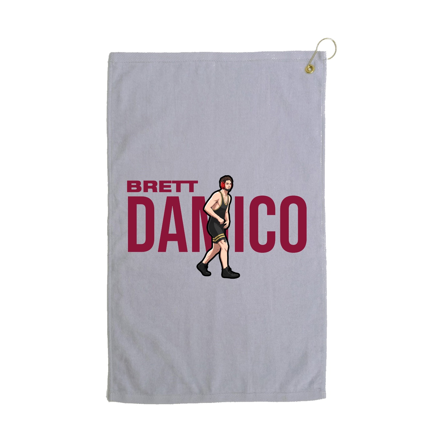 Golf Towel — Player Name in Grey