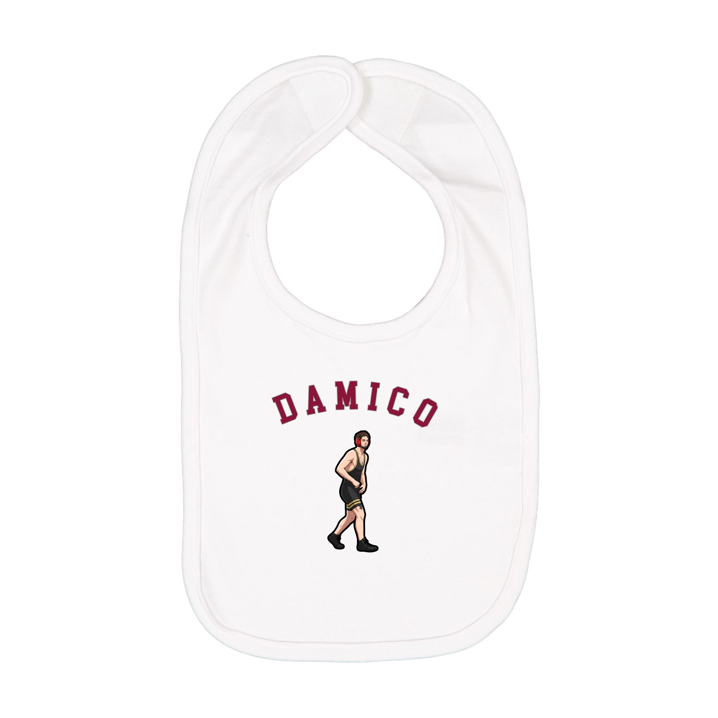 Infant Bib — Shirsey Arch in White