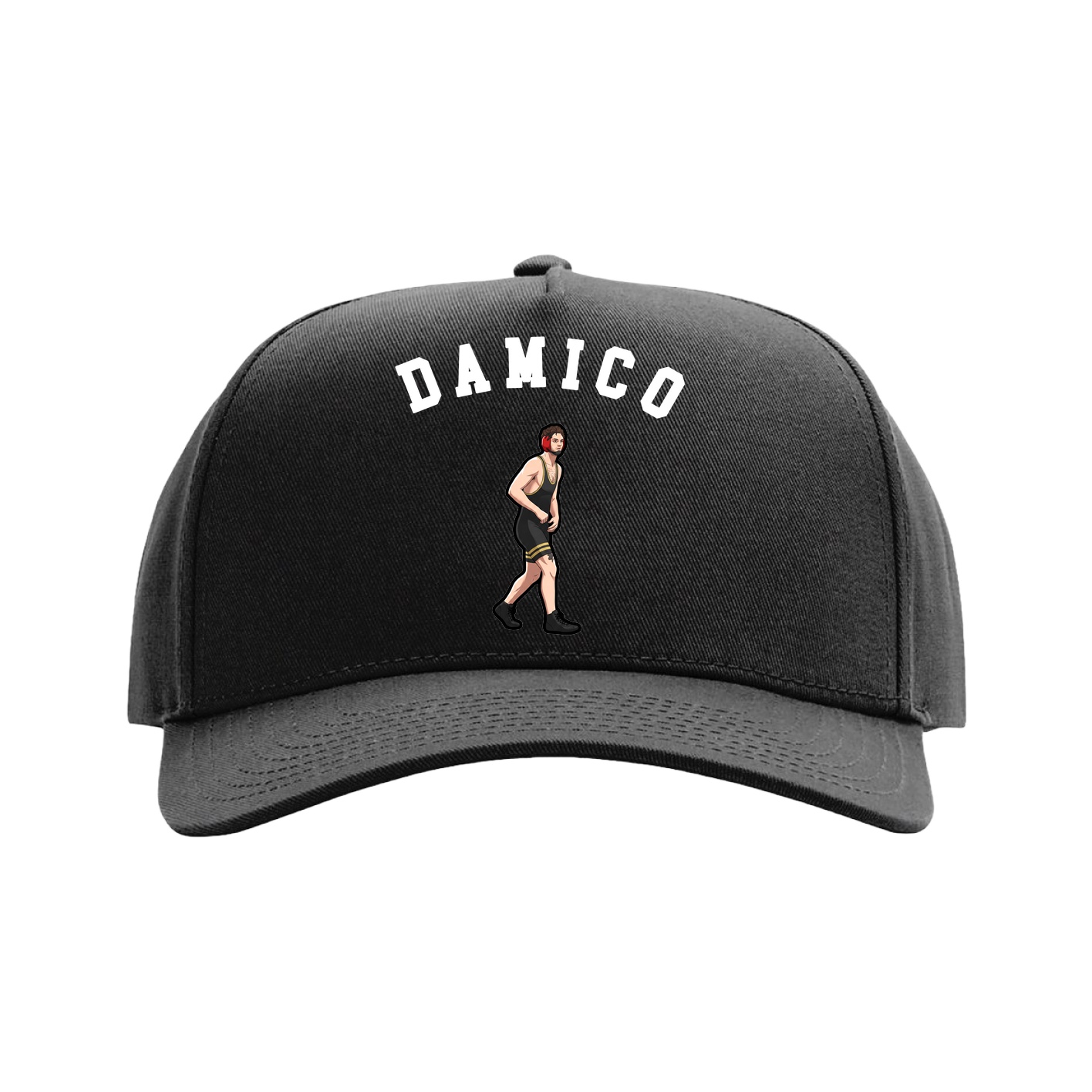 Full Fabric Five-Panel Champ Cap — Shirsey Arch in Black