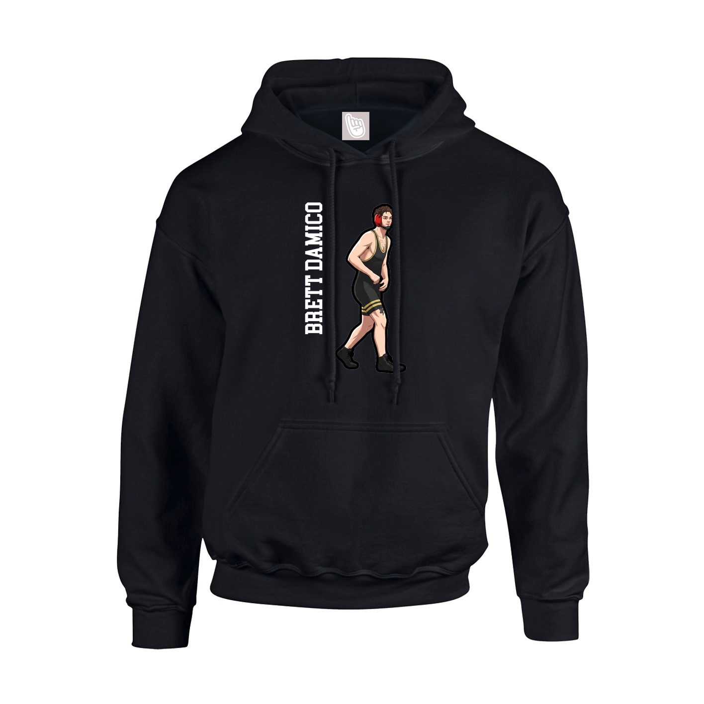 Hoodie — Name Vertical in Black