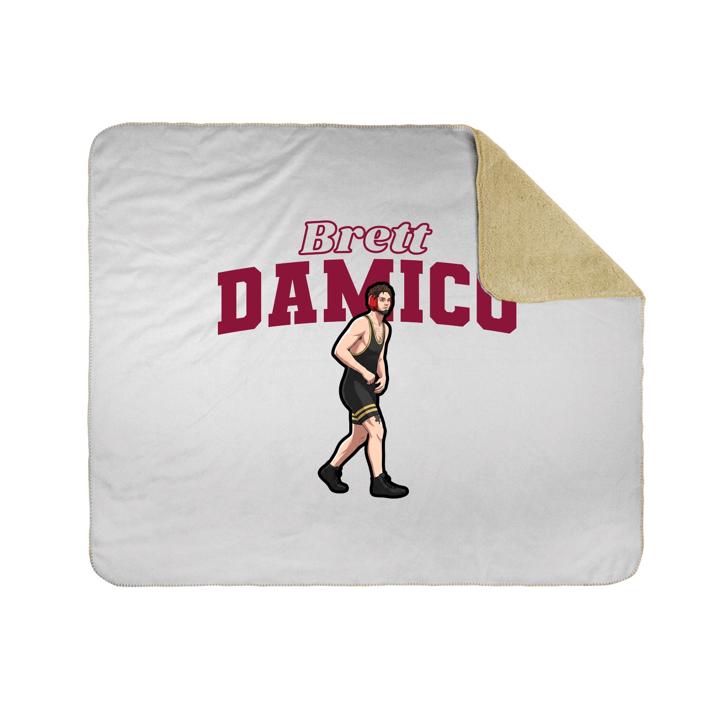 Throw Blanket — Name Arch in White