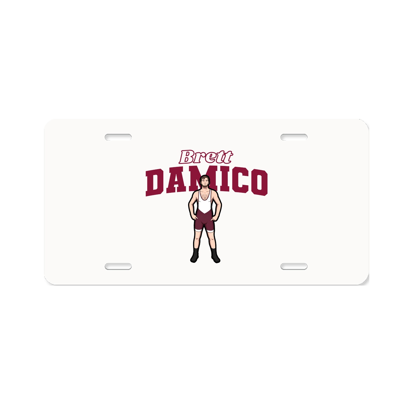 License Plate — Name Arch in Classic