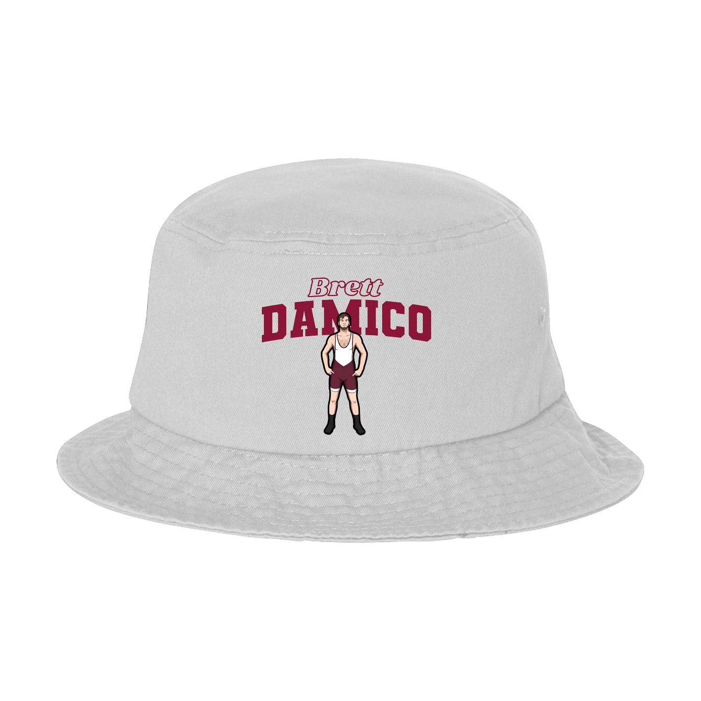 Bucket Cap — Name Arch in White