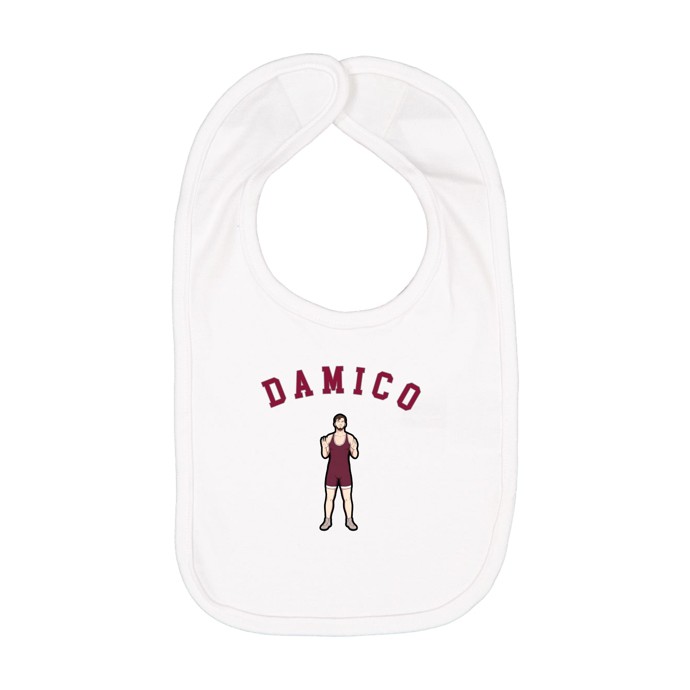 Infant Bib — Shirsey Arch in White
