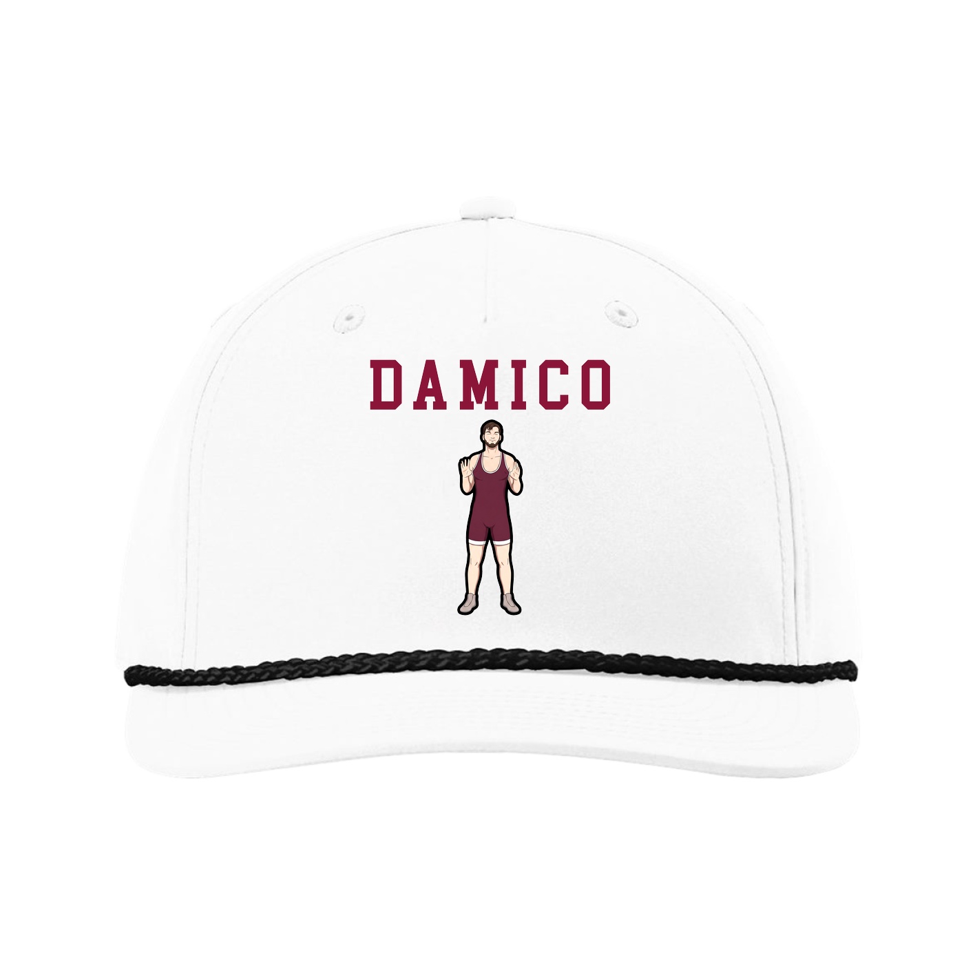 Five-Panel Classic Rope Cap — Shirsey in White