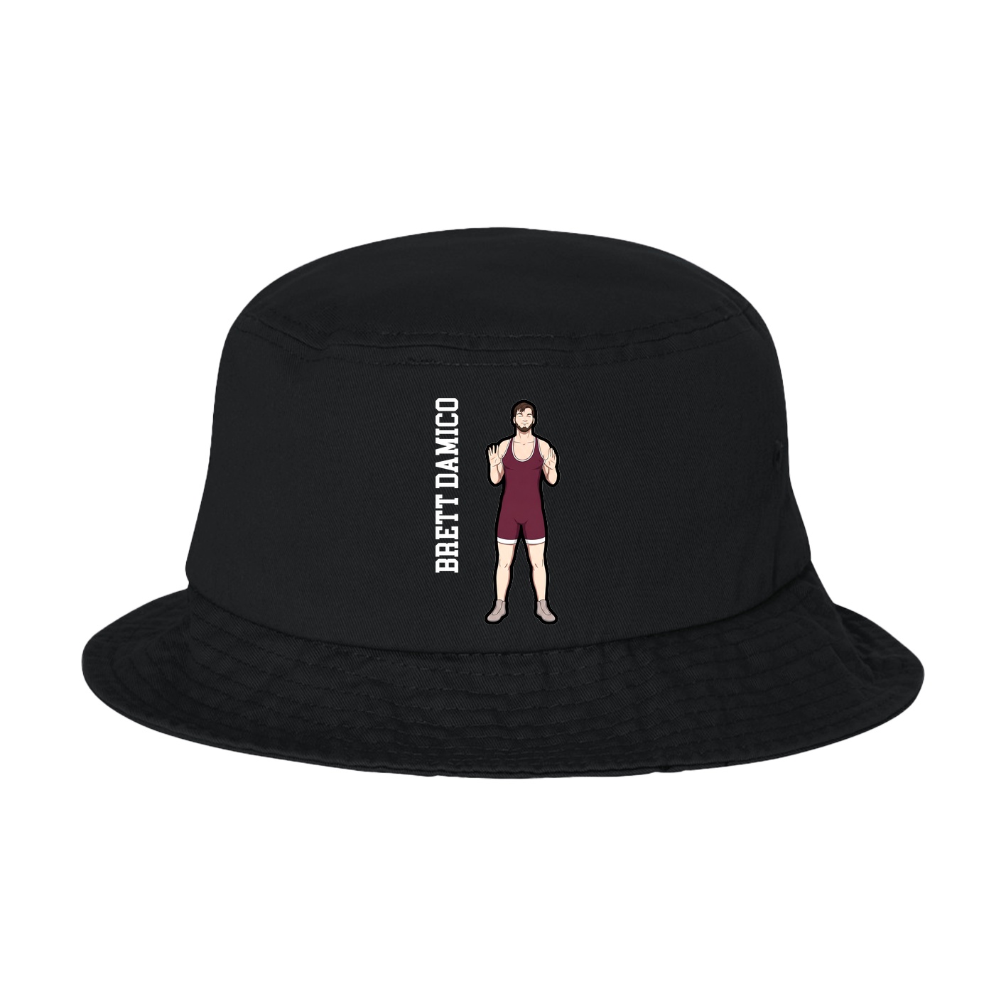 Bucket Cap — Name Vertical in Black