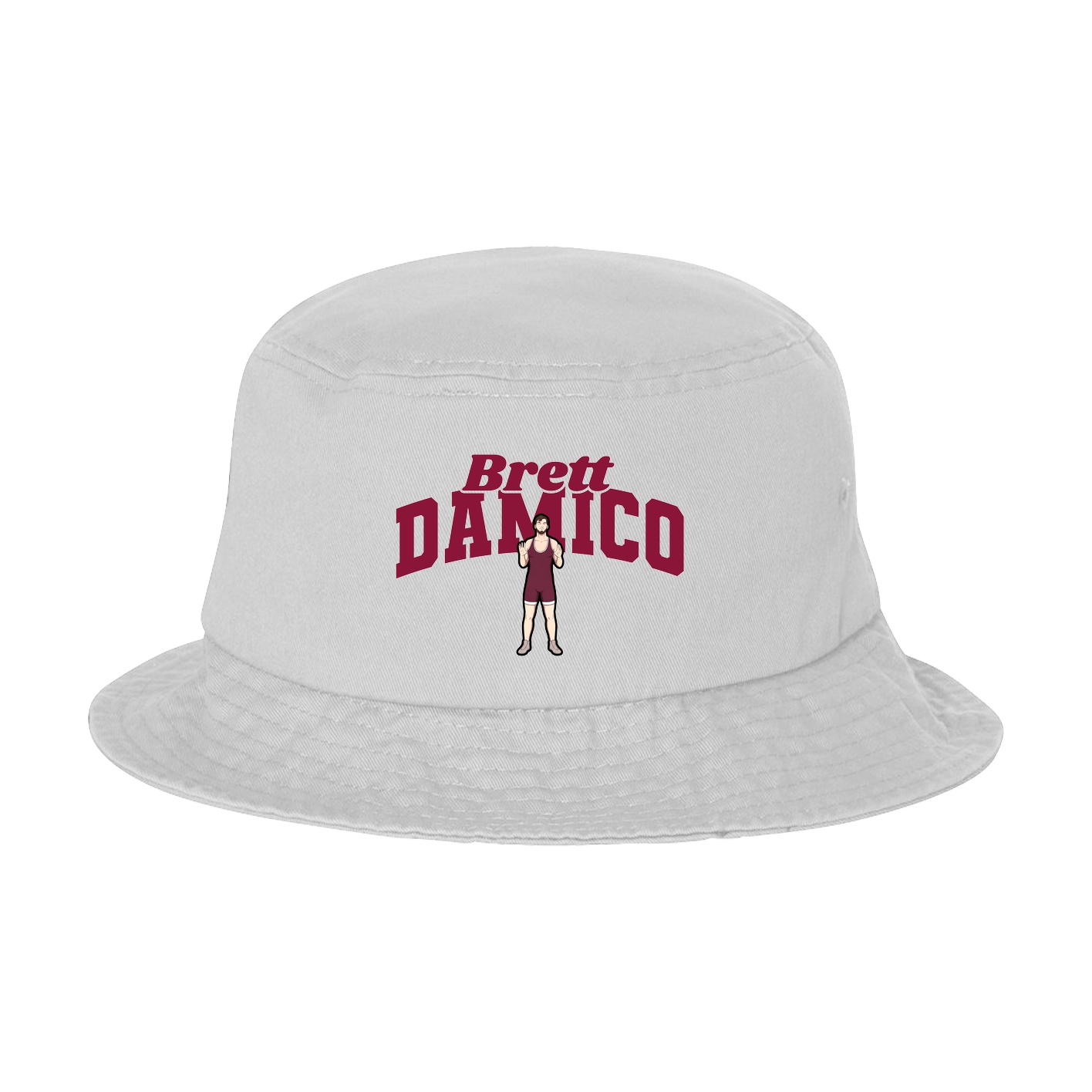 Bucket Cap — Signature Arch in White