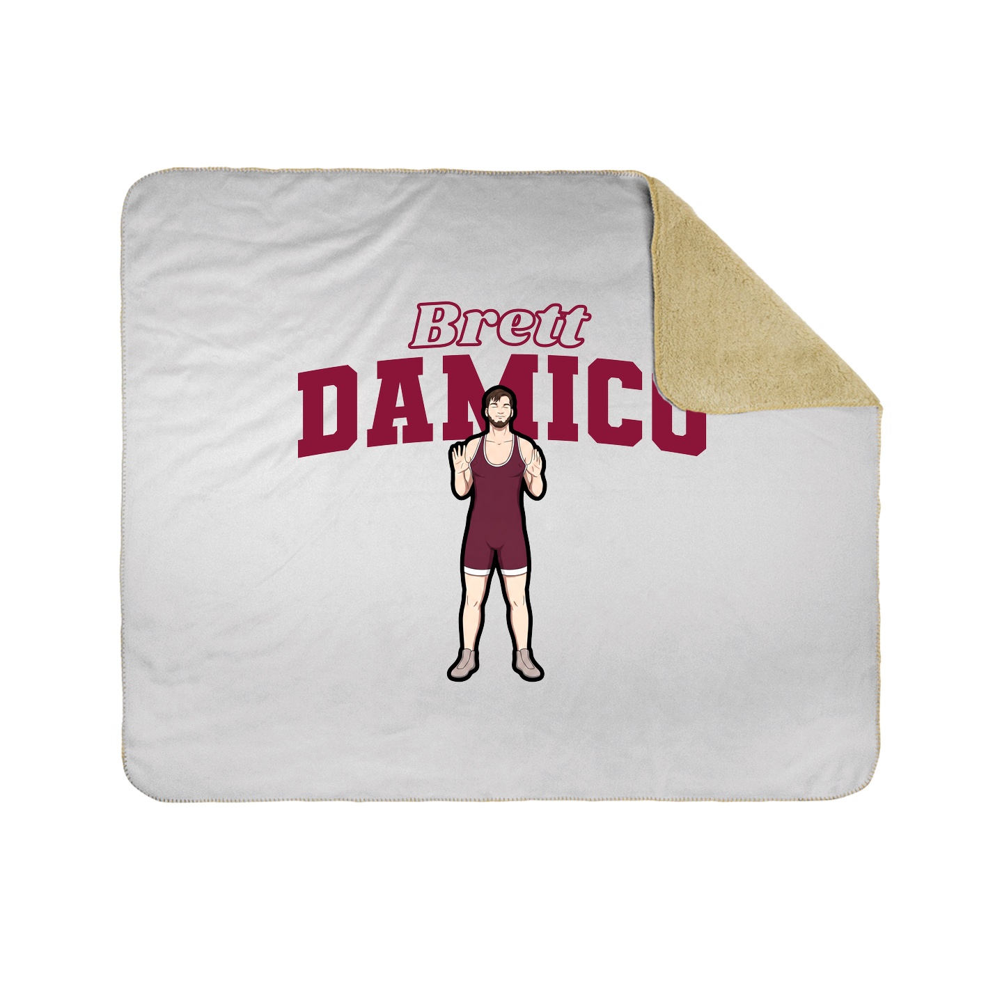 Throw Blanket — Name Arch in White