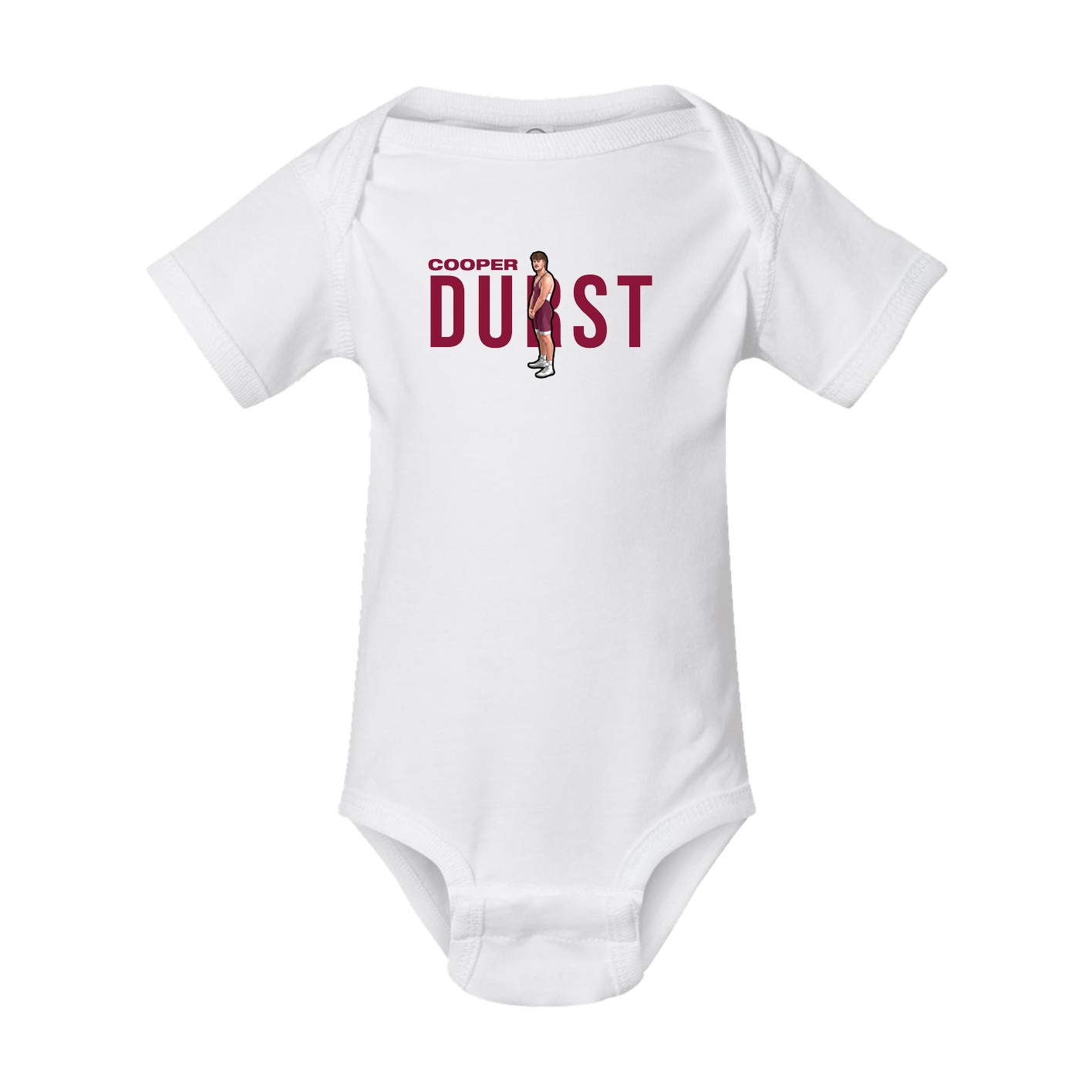Baby Onesie — Player Name in White
