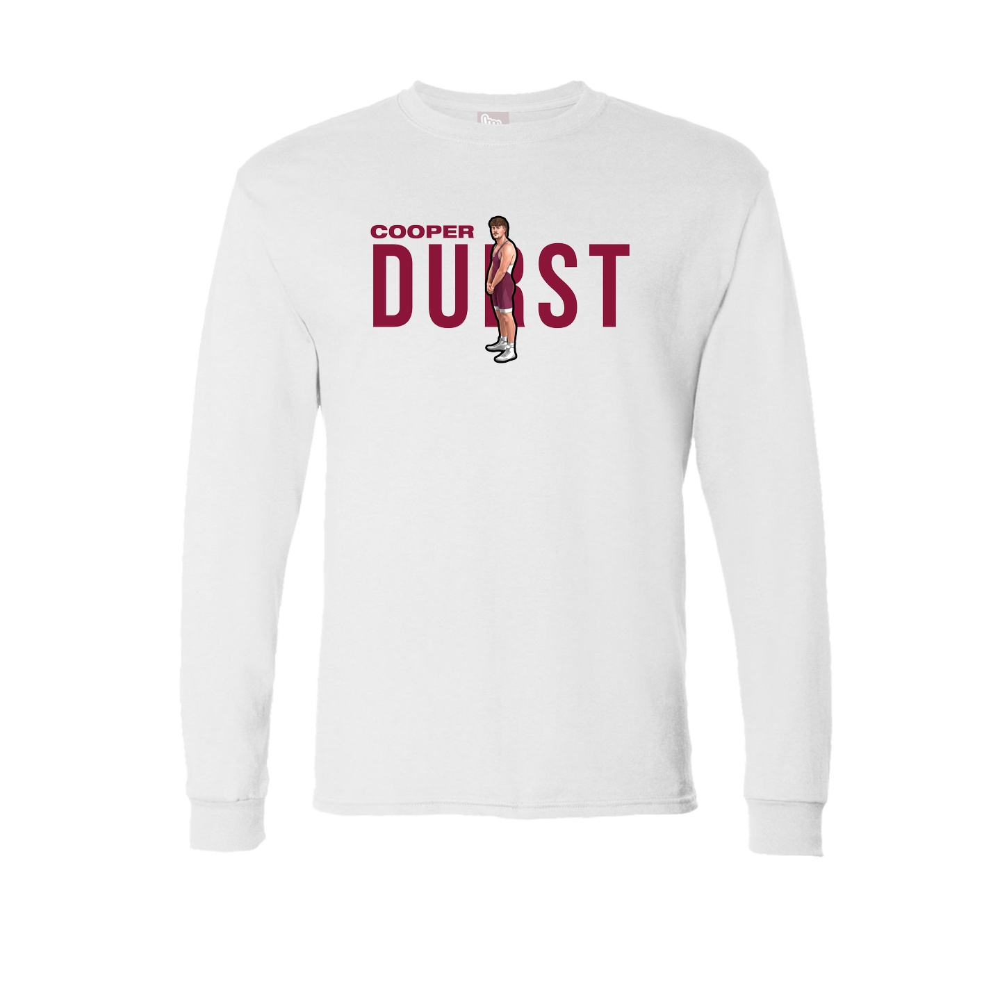 Long Sleeve Tee — Player Name in White