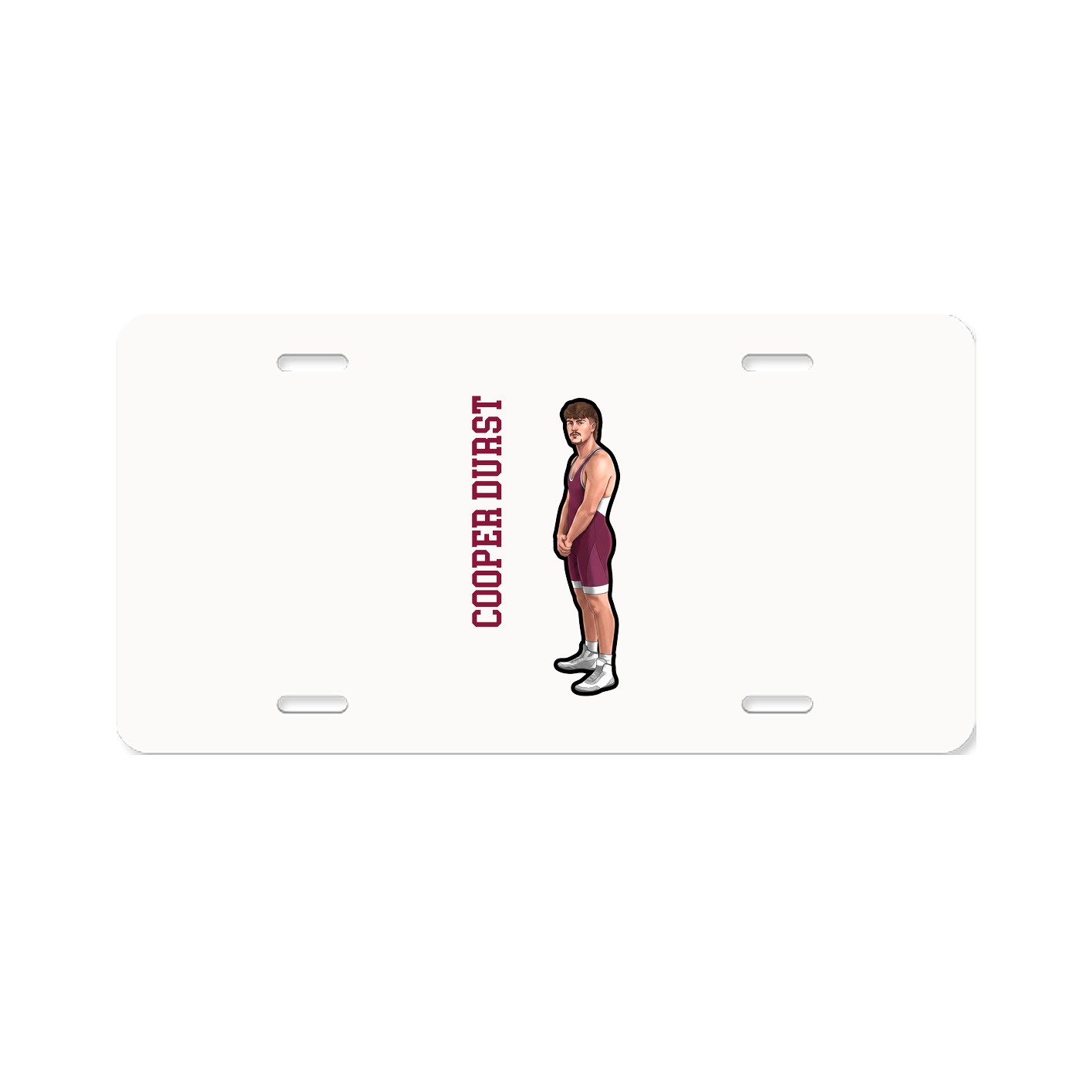 License Plate — Name Vertical in Classic