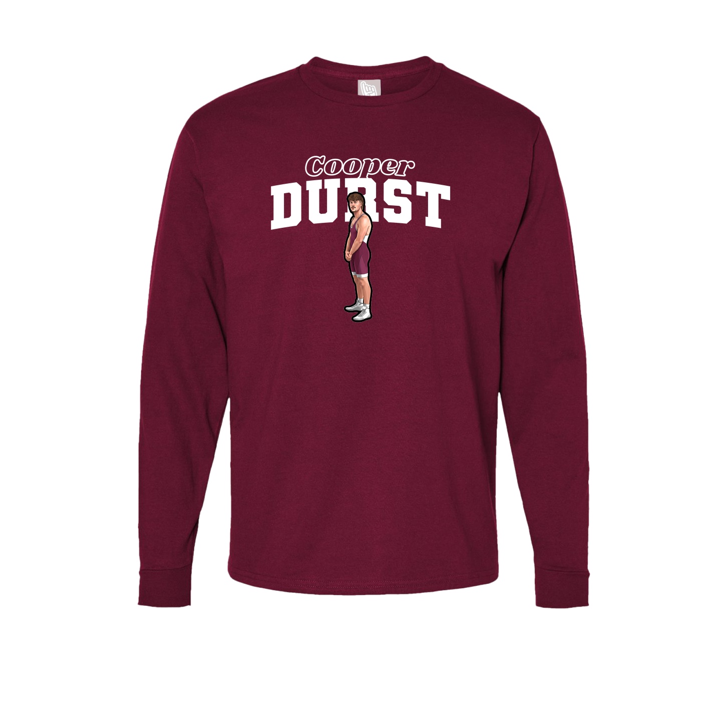 Long Sleeve Tee — Name Arch in Cardinal