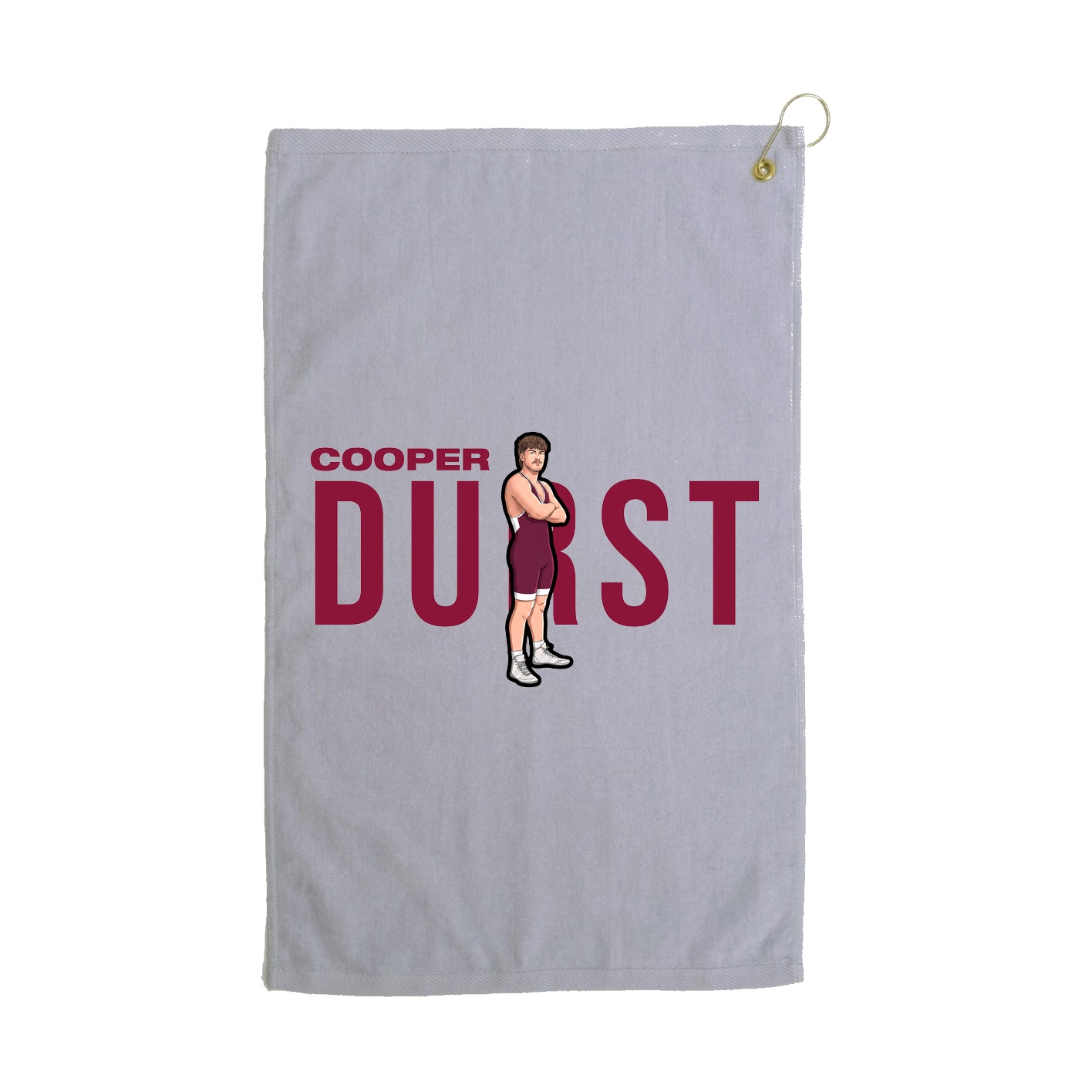 Golf Towel — Player Name in Grey