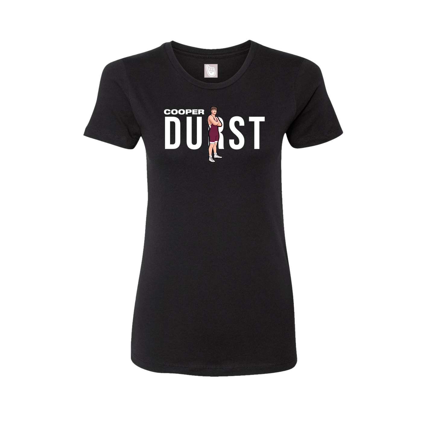 Fitted Women's Tee — Player Name in Black