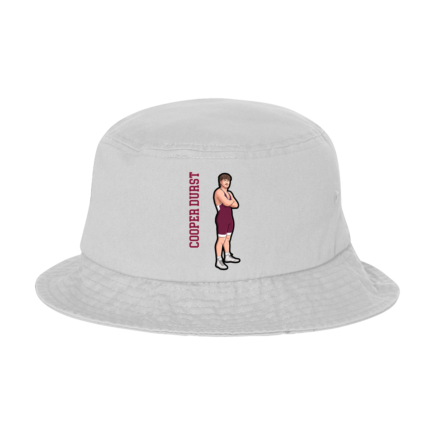 Bucket Cap — Name Vertical in White