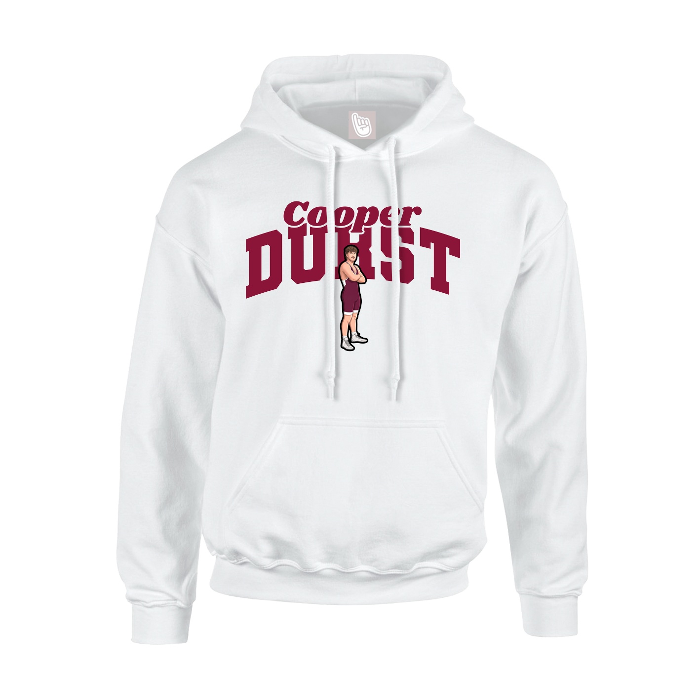 Youth Hoodie — Signature Arch in White