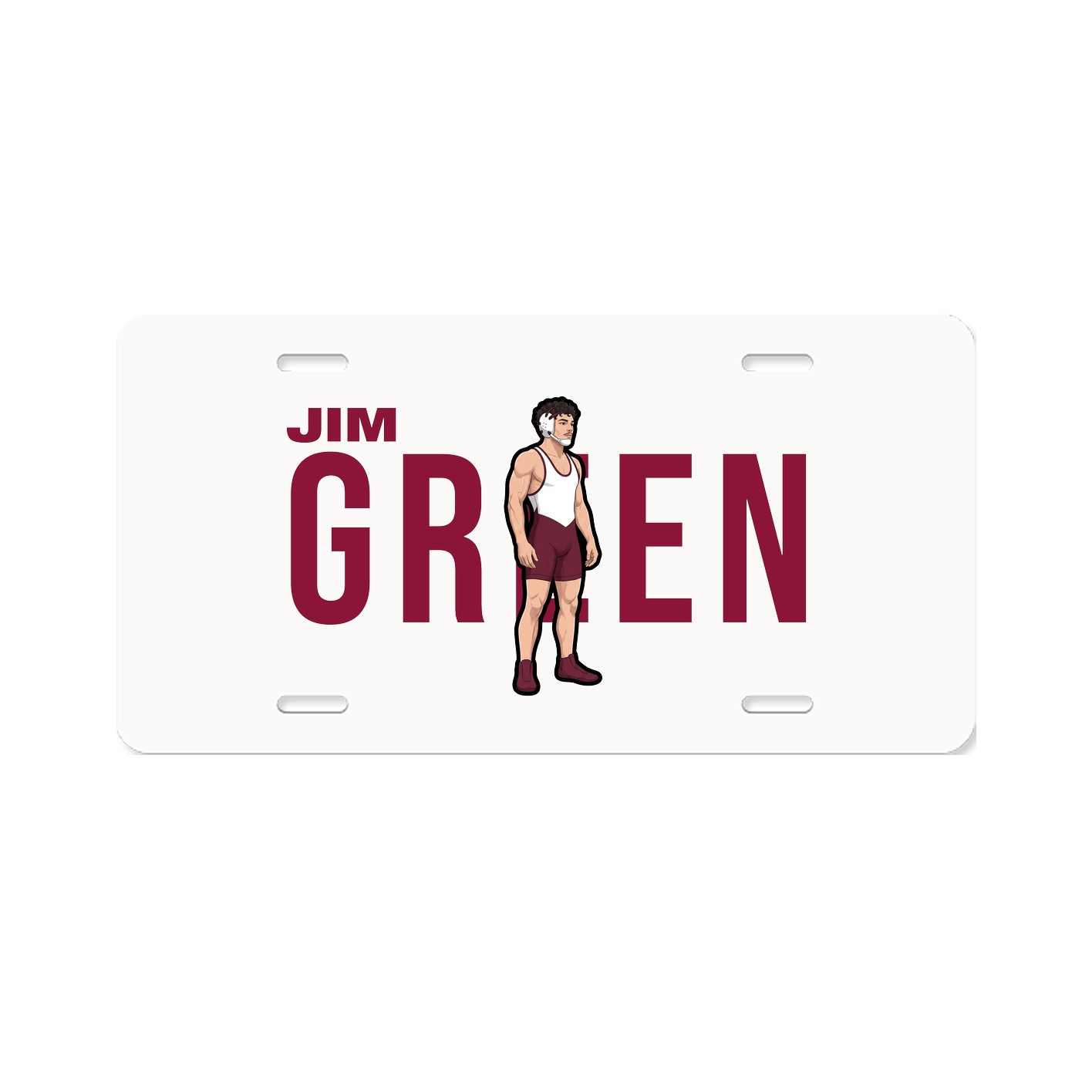 License Plate — Player Name in Classic