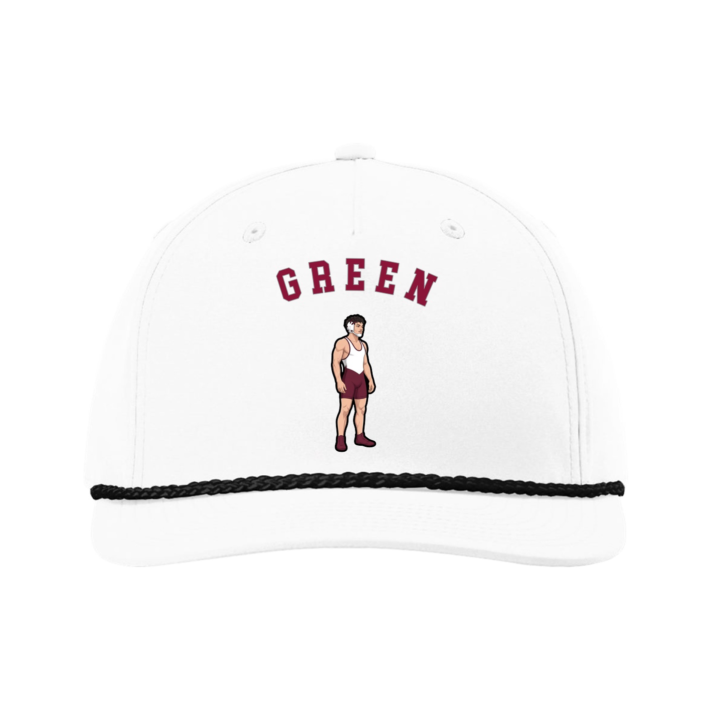 Five-Panel Classic Rope Cap — Shirsey Arch in White