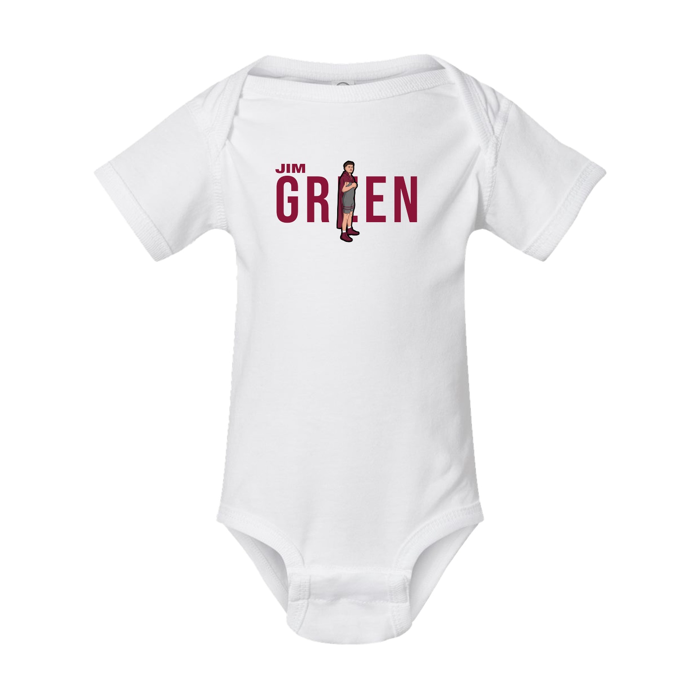 Baby Onesie — Player Name in White