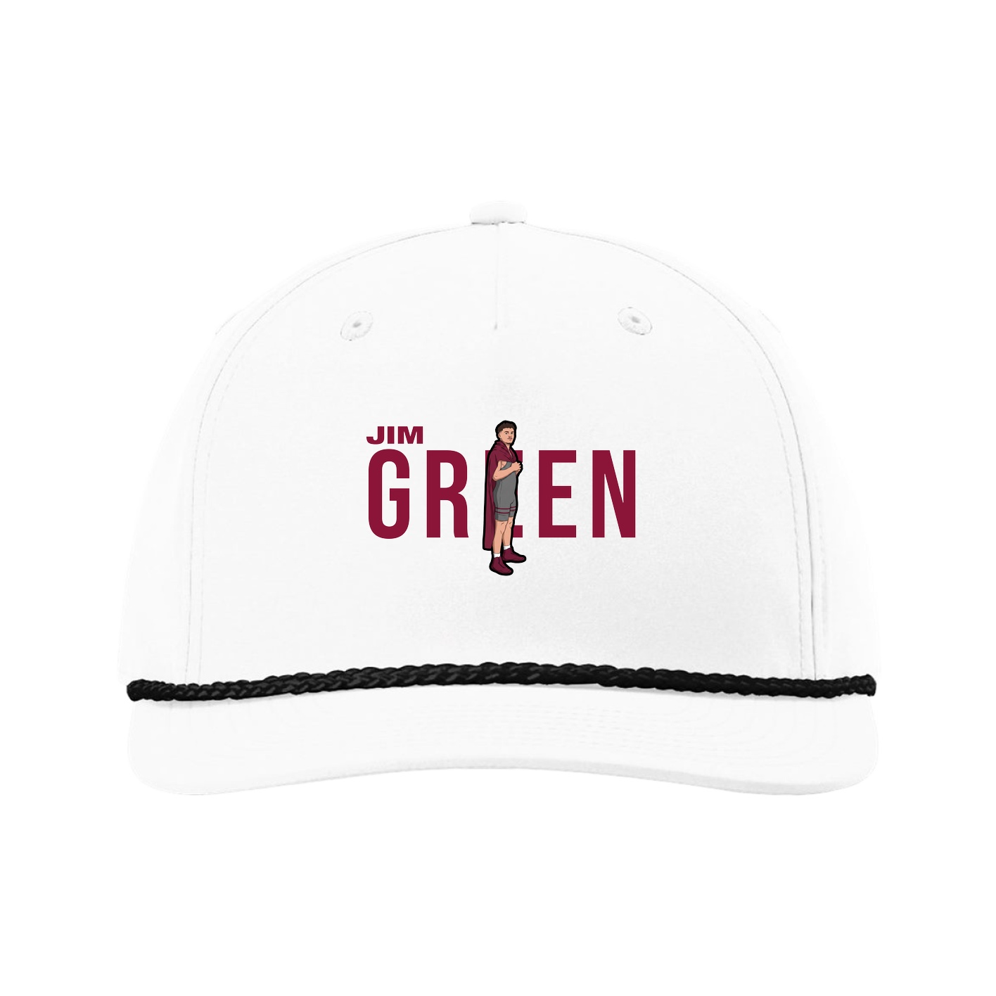 Five-Panel Classic Rope Cap — Player Name in White
