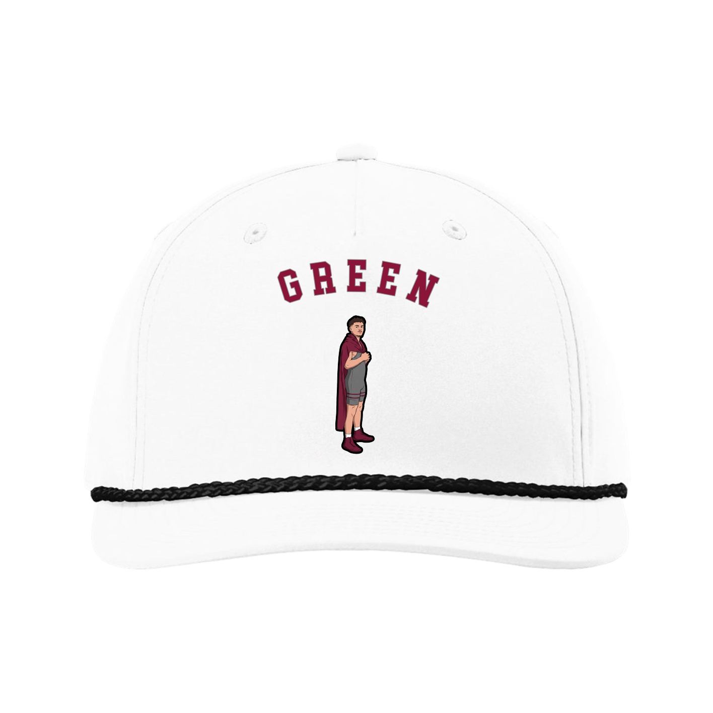 Five-Panel Classic Rope Cap — Shirsey Arch in White