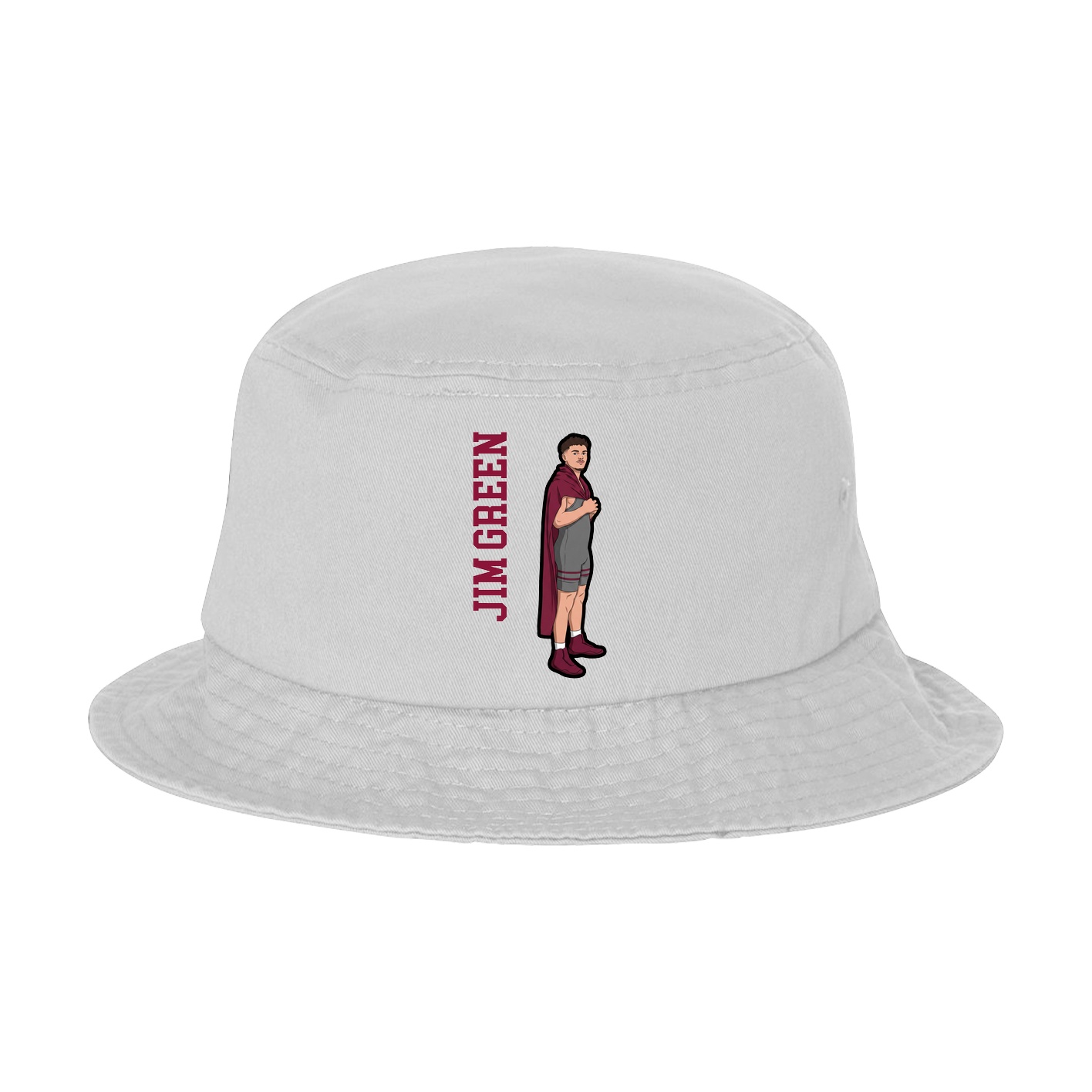 Bucket Cap — Name Vertical in White