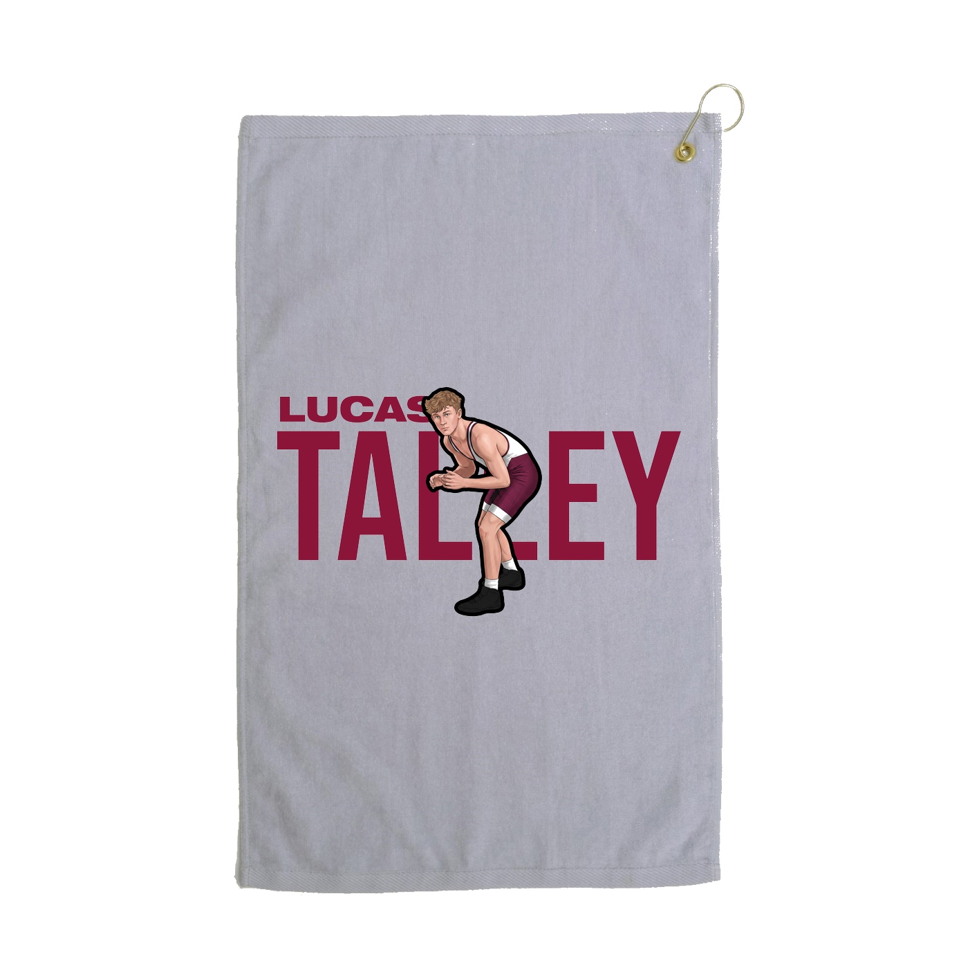 Golf Towel — Player Name in Grey