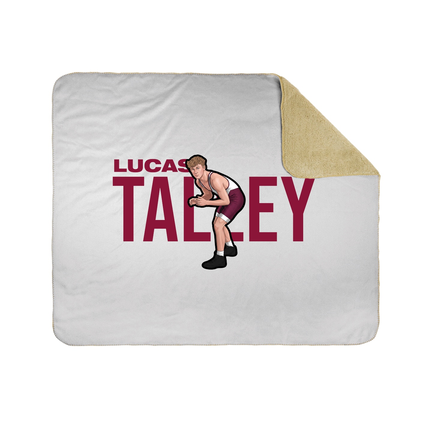 Throw Blanket — Player Name in White