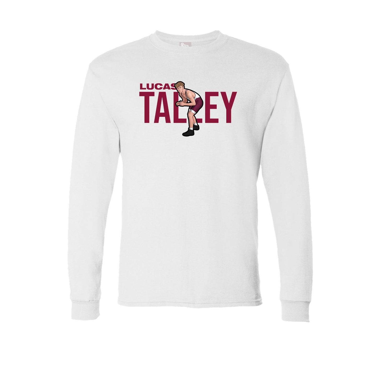 Long Sleeve Tee — Player Name in White