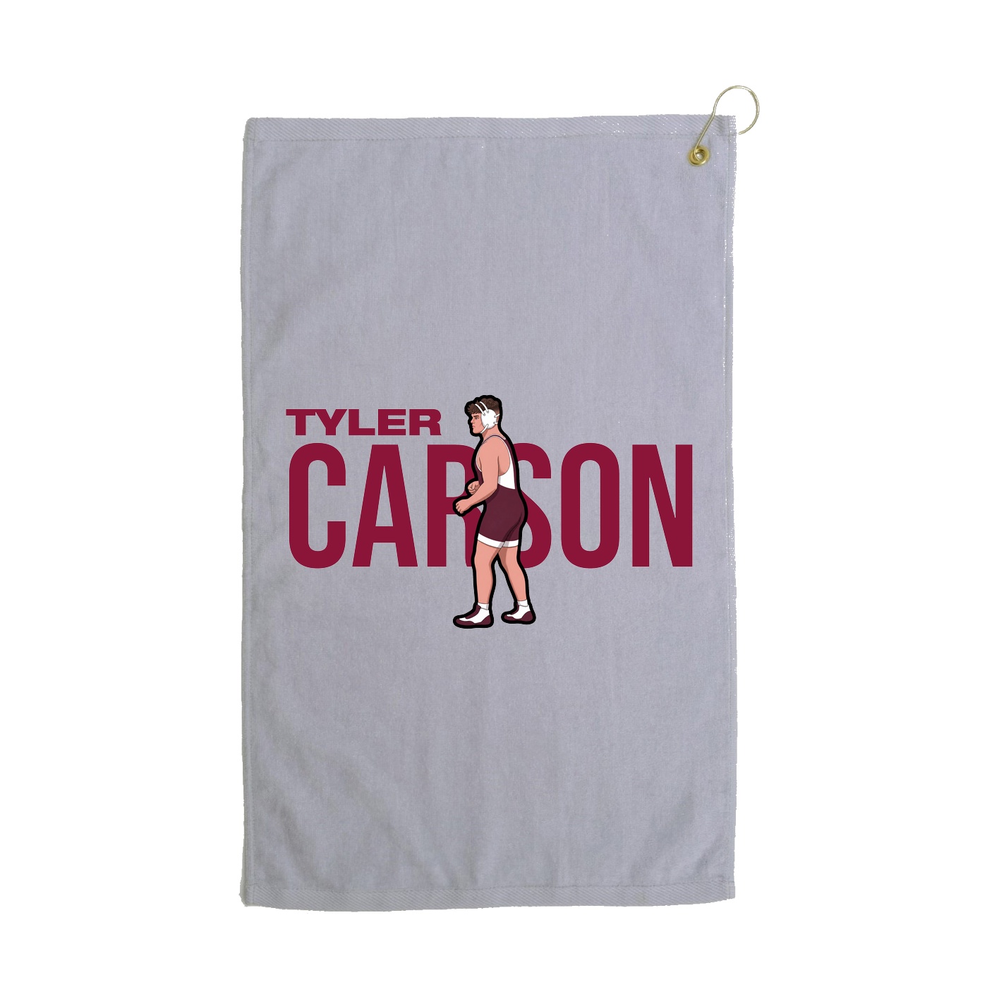 Golf Towel — Player Name in Grey