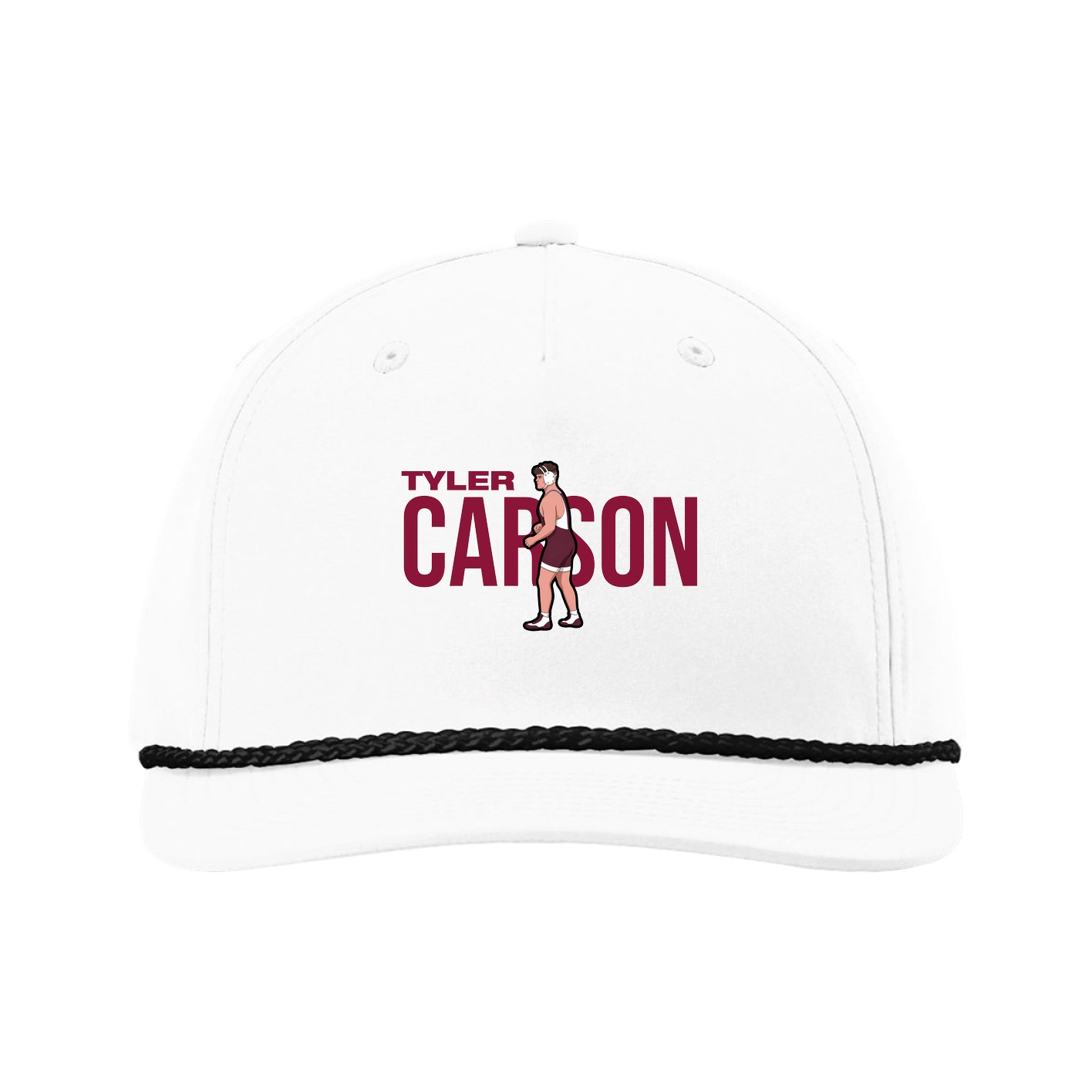 Five-Panel Classic Rope Cap — Player Name in White