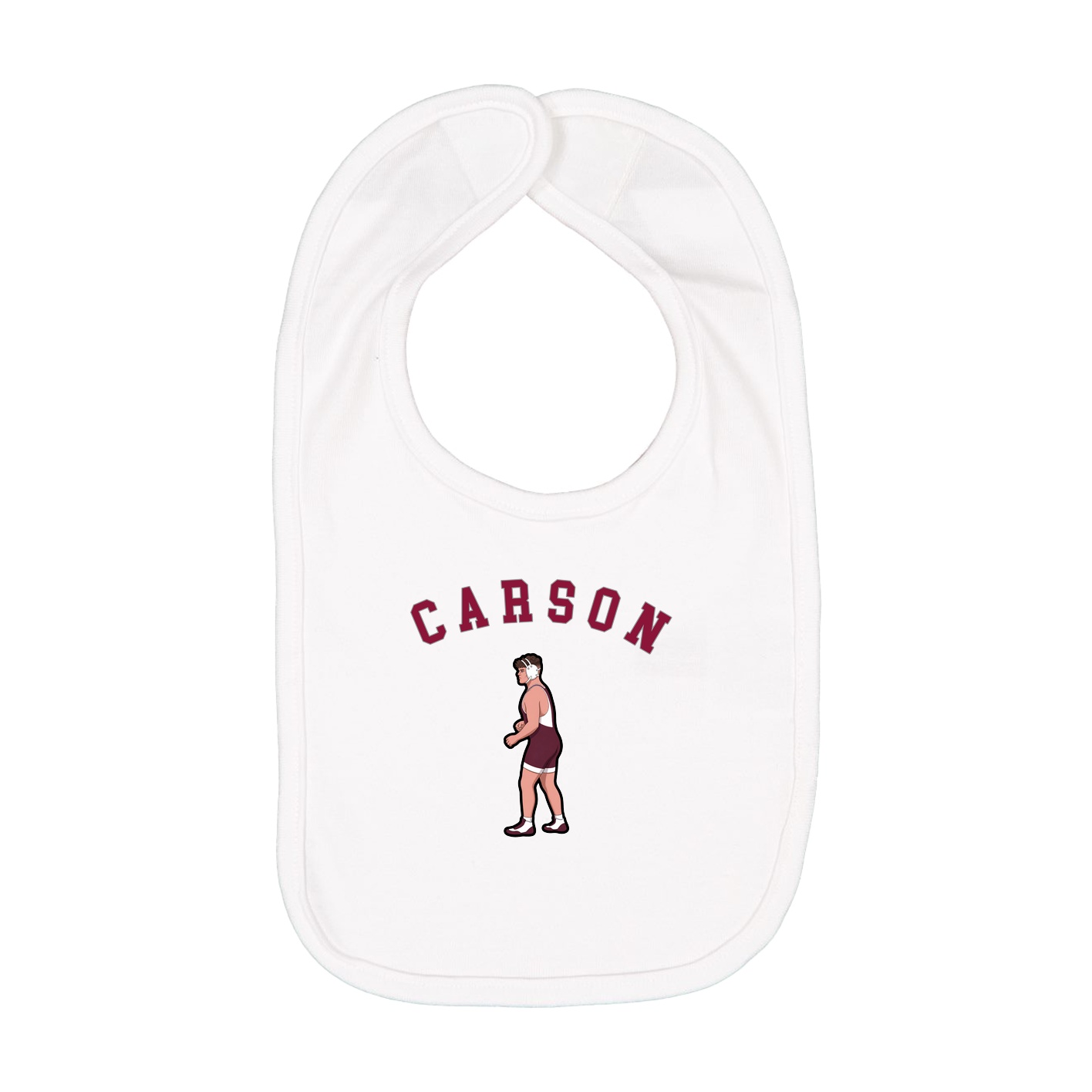 Infant Bib — Shirsey Arch in White