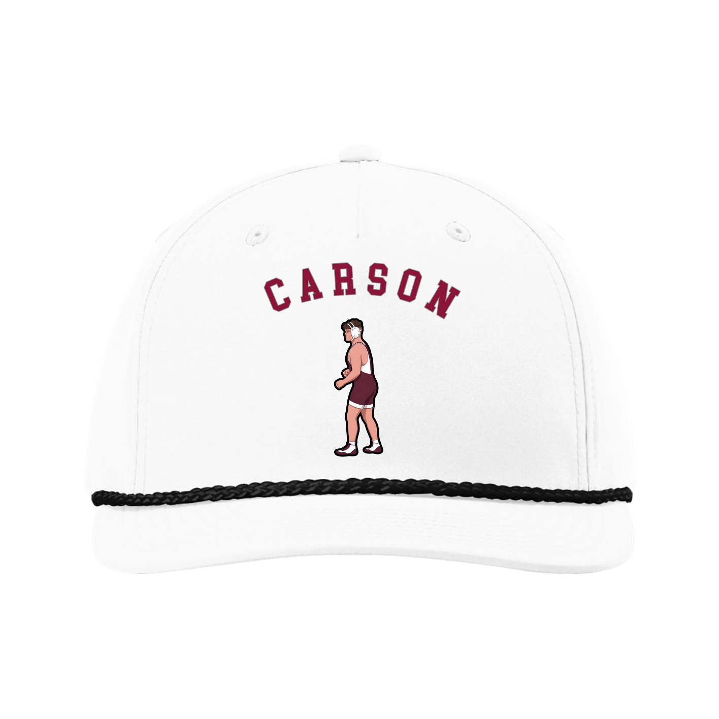 Five-Panel Classic Rope Cap — Shirsey Arch in White