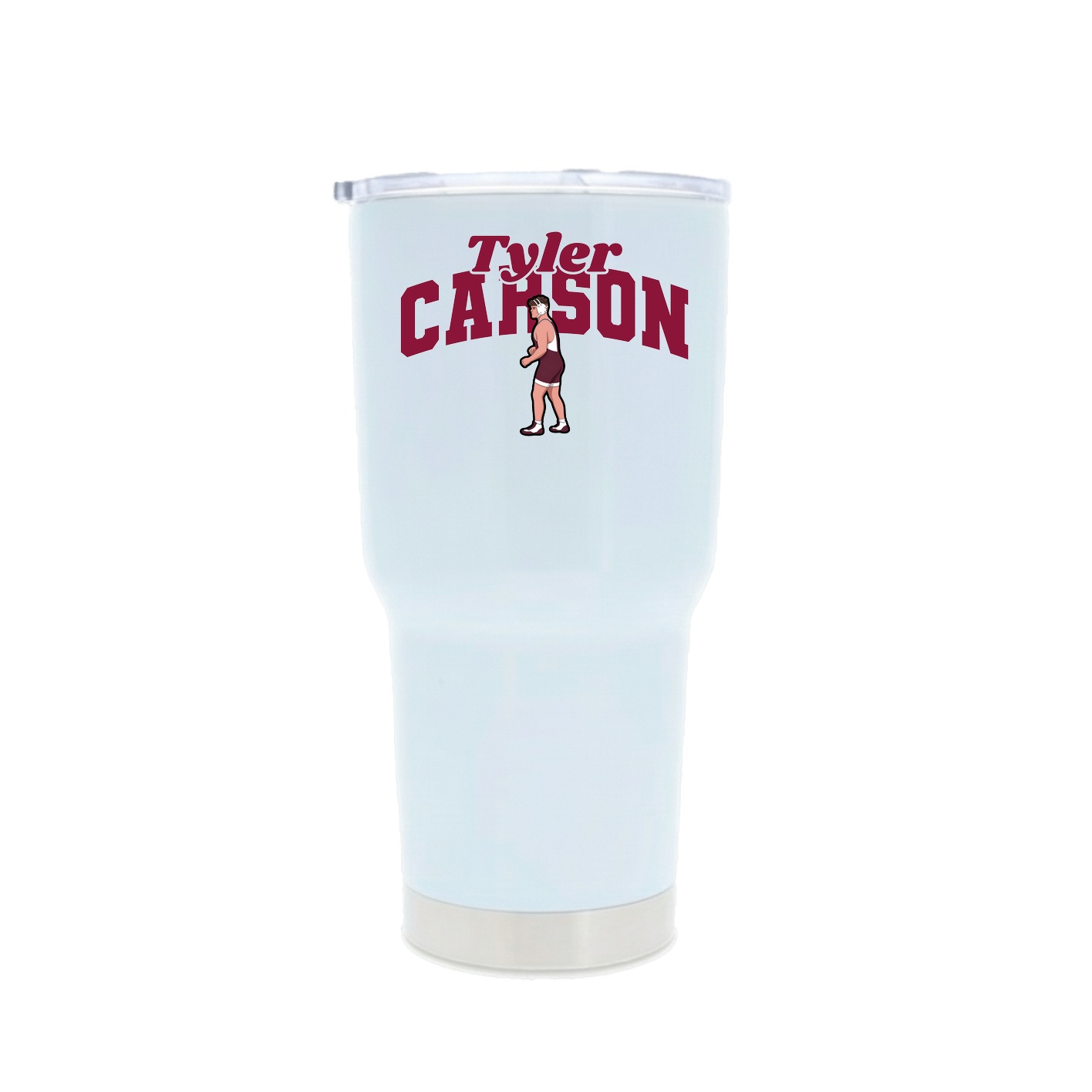 30oz Stainless Steel Tumbler — Signature Arch in White
