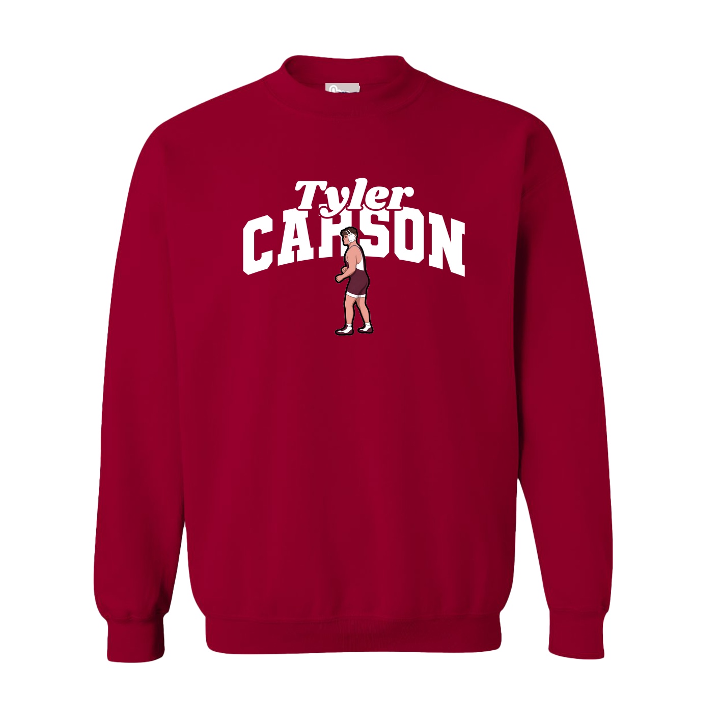 Fleece Crew — Signature Arch in Cardinal