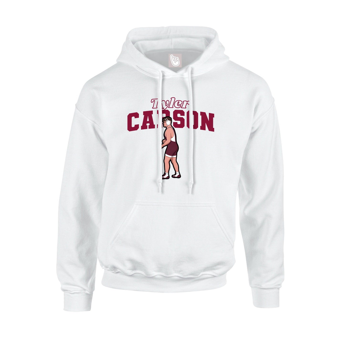 Hoodie — Name Arch in White