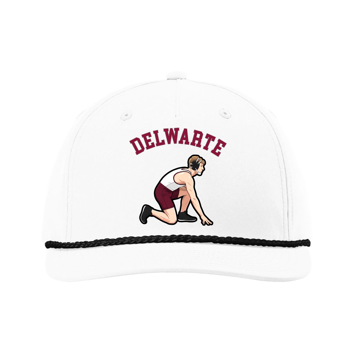 Five-Panel Classic Rope Cap — Shirsey Arch in White