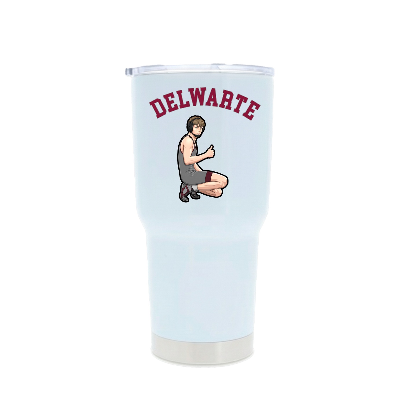 30oz Stainless Steel Tumbler — Shirsey Arch in White