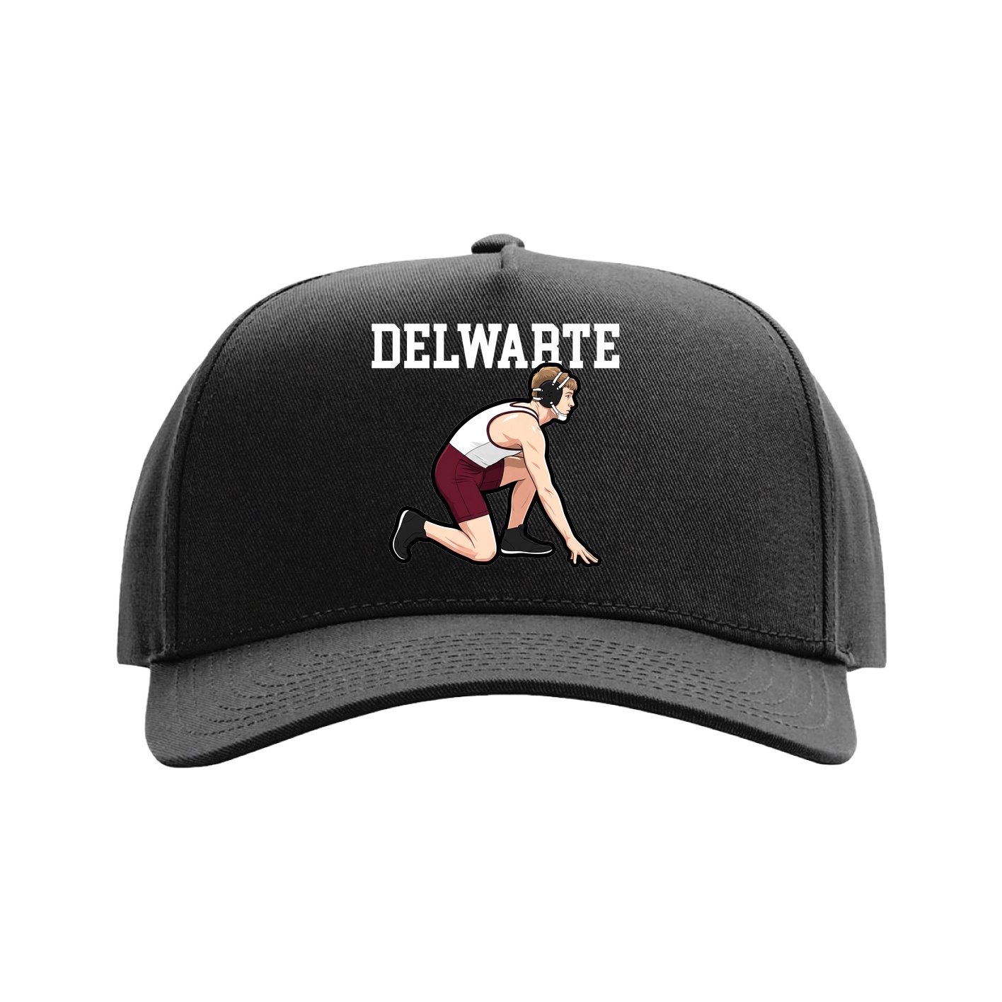 Full Fabric Five-Panel Champ Cap — Shirsey in Black