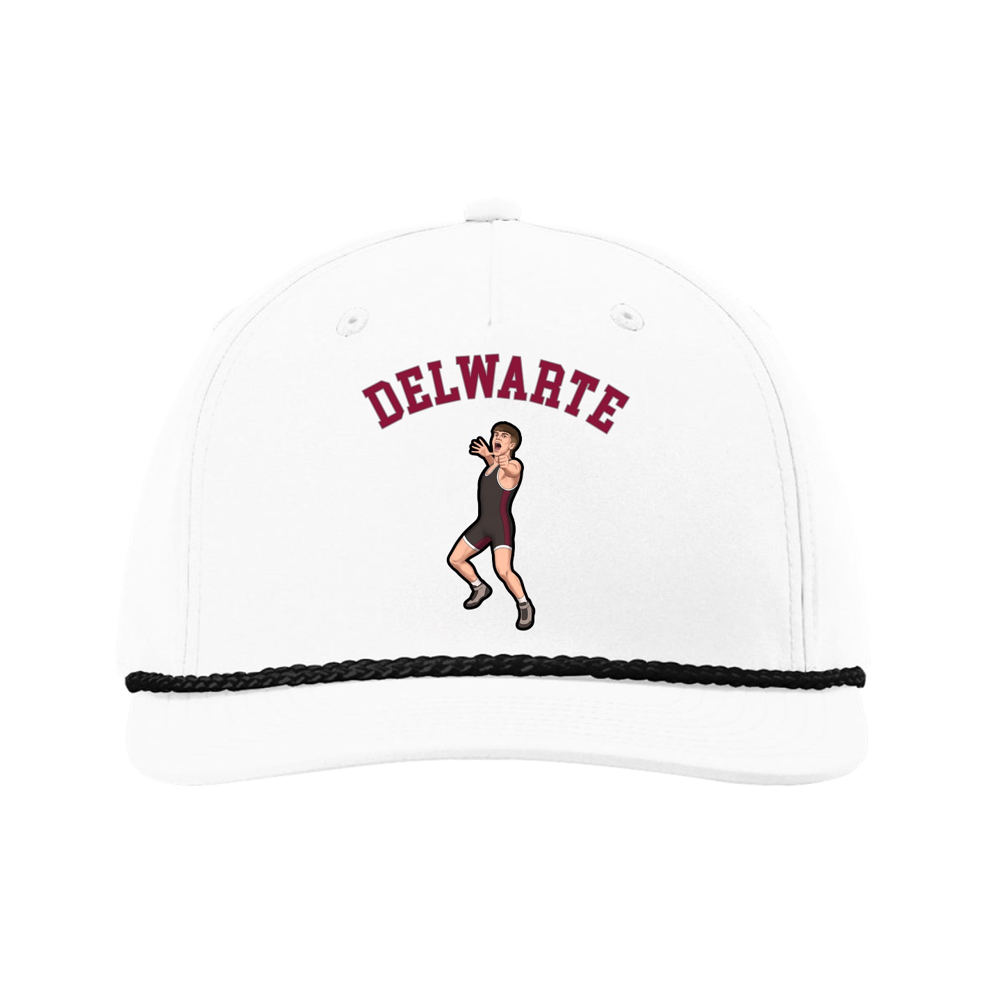 Five-Panel Classic Rope Cap — Shirsey Arch in White